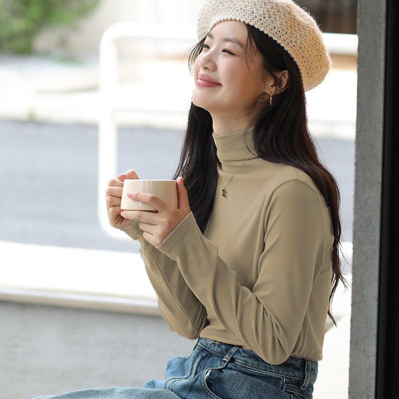 Women's Outer Casual Top Simple Mid-collar Sweater Inner Wear - NJN NATURES