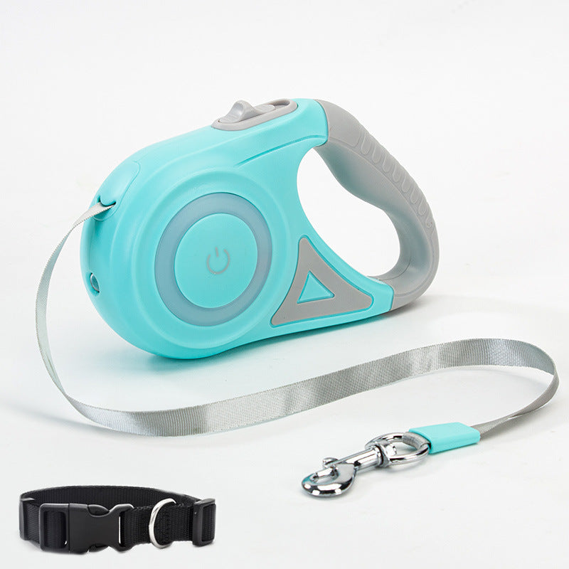 Dog Leash Retractable Leash And Dog Collar Spotlight Automatic Pet Dog Cat Traction Rope For Small Medium Dogs Pet Product - NJN NATURES