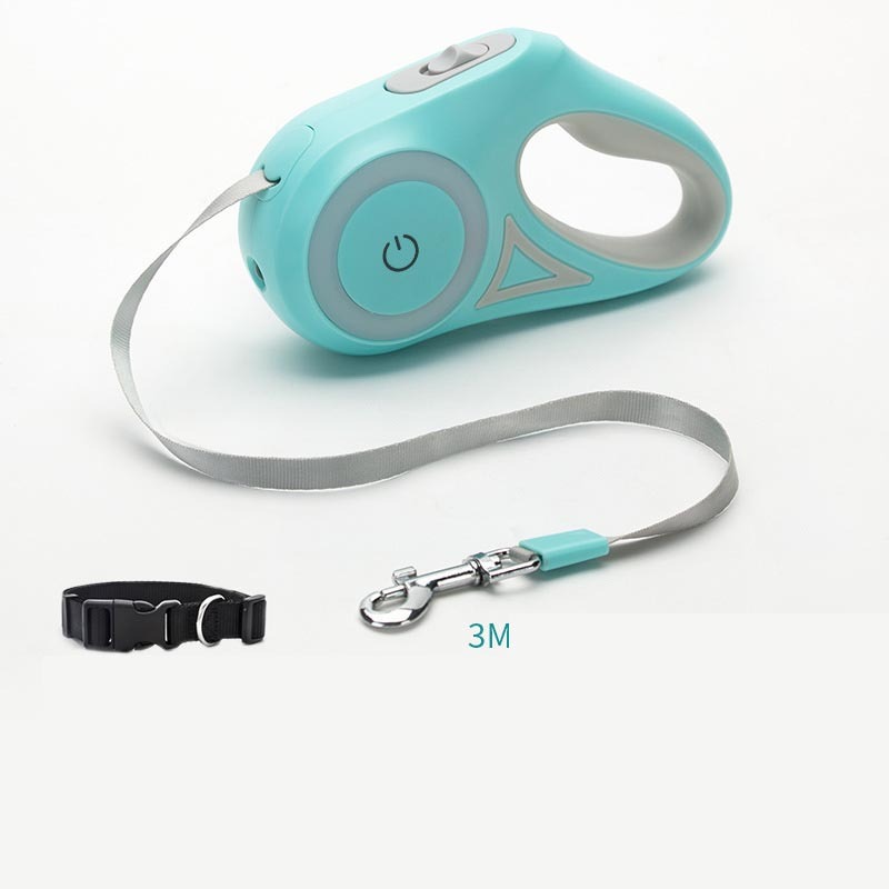 Dog Leash Retractable Leash And Dog Collar Spotlight Automatic Pet Dog Cat Traction Rope For Small Medium Dogs Pet Product - NJN NATURES