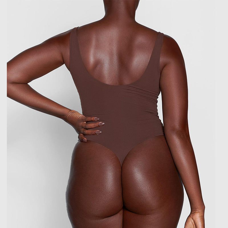 Double-layer High Elastic Fabric Belly Contracting Jumpsuit Sling Corset - NJN NATURES