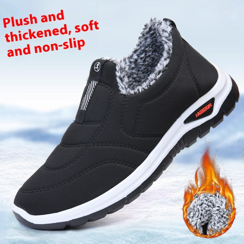 Female Fleece-lined Thickening Thermal Cotton Shoes - NJN NATURES