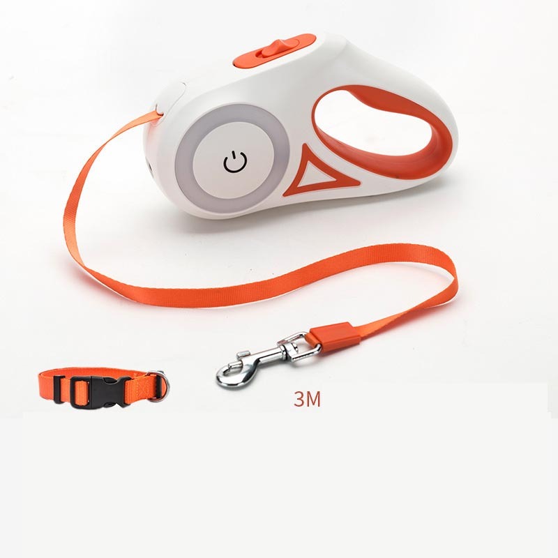 Dog Leash Retractable Leash And Dog Collar Spotlight Automatic Pet Dog Cat Traction Rope For Small Medium Dogs Pet Product - NJN NATURES