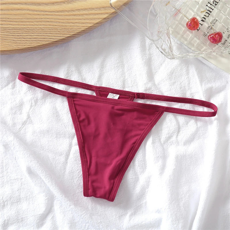 FINETOO 3Pcs/set Sexy Low-rise Thongs Women Bikini Panties T-back Underpants M-XL Female G-String Panty Ladies Thong Lingerie - NJN NATURES