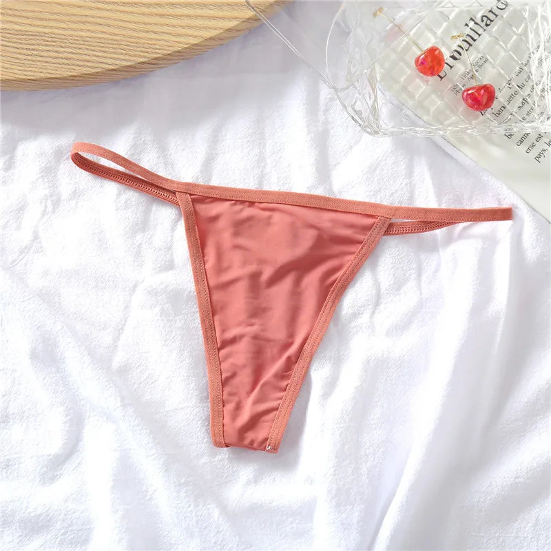 FINETOO 3Pcs/set Sexy Low-rise Thongs Women Bikini Panties T-back Underpants M-XL Female G-String Panty Ladies Thong Lingerie - NJN NATURES