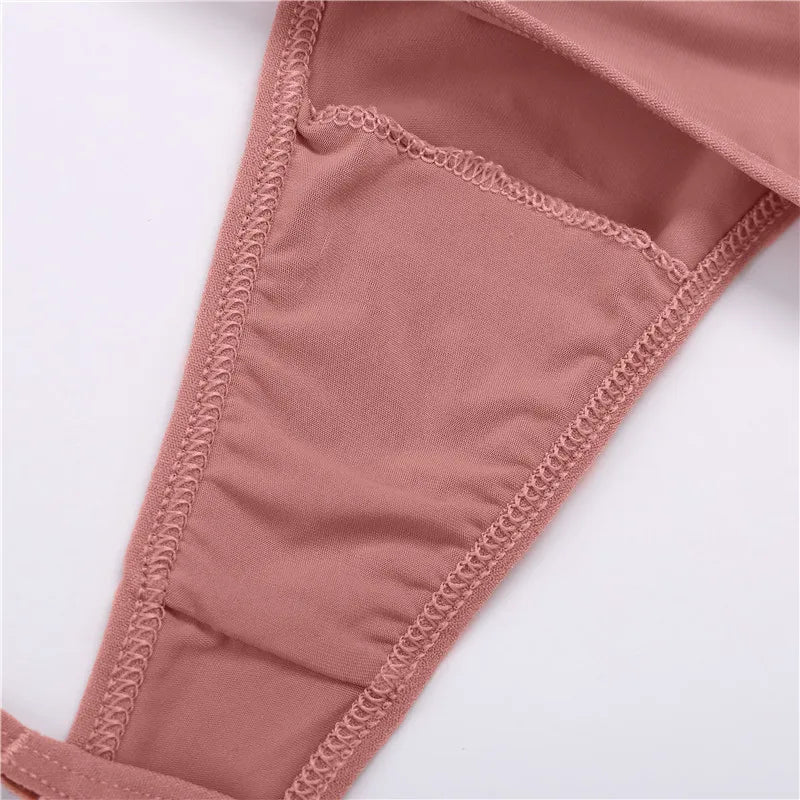 FINETOO 3Pcs/set Sexy Low-rise Thongs Women Bikini Panties T-back Underpants M-XL Female G-String Panty Ladies Thong Lingerie - NJN NATURES