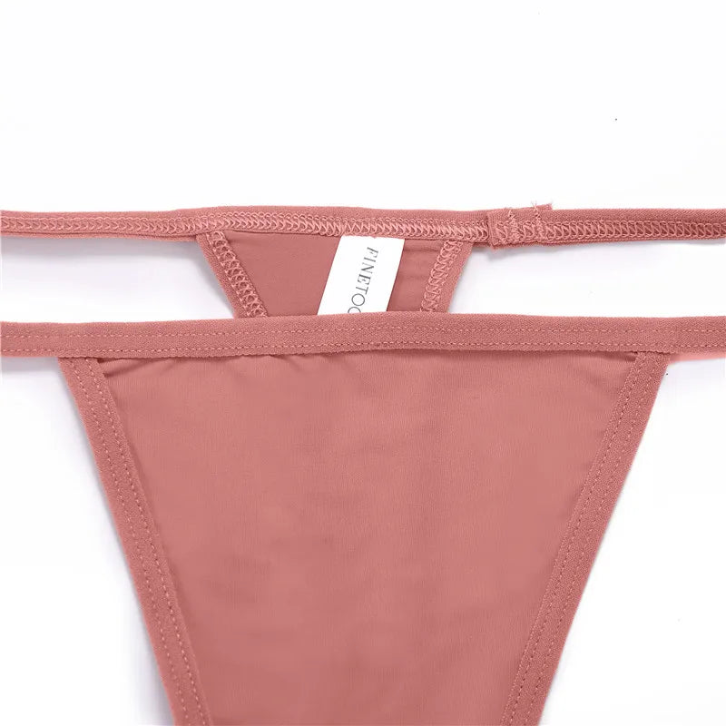 FINETOO 3Pcs/set Sexy Low-rise Thongs Women Bikini Panties T-back Underpants M-XL Female G-String Panty Ladies Thong Lingerie - NJN NATURES