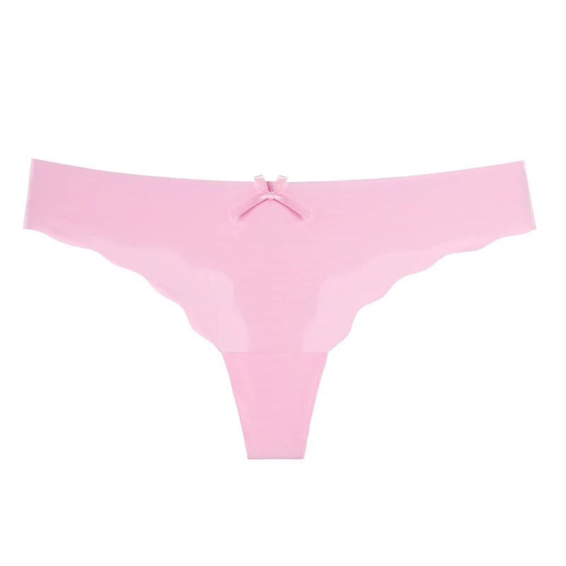 Hot Silk Sexy Women Thongs G String Seamless Panties Low-Rise Ladies T-back Breathable Lingerie Solid Color Female Underwear - NJN NATURES