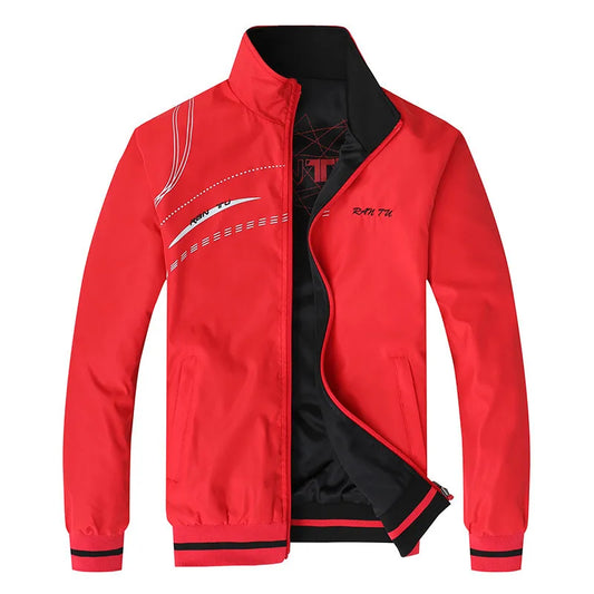 Red Jacket Men New Spring Double Side Wear Coat Sportswear Clothes Top Plus Size 5XL Bomber Jacket Veste Jaqueta Masculina - NJN NATURES