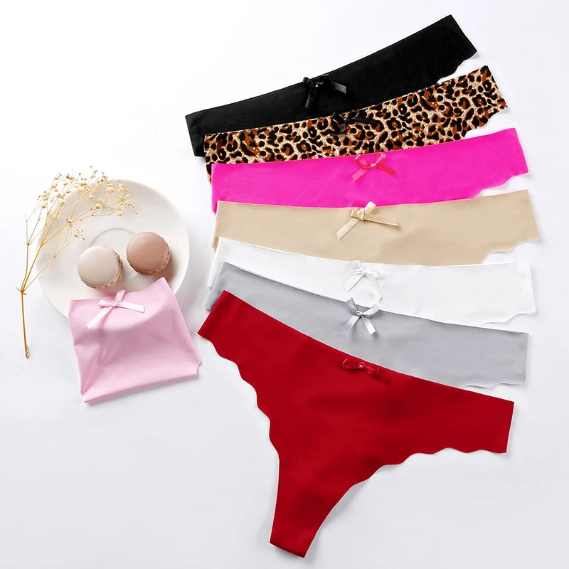 Hot Silk Sexy Women Thongs G String Seamless Panties Low-Rise Ladies T-back Breathable Lingerie Solid Color Female Underwear - NJN NATURES