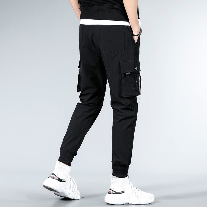 Fleece Lined Padded Warm Keeping Ankle-Tied Korean Style Trendy Cargo Pants - NJN NATURES