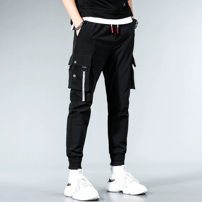 Fleece Lined Padded Warm Keeping Ankle-Tied Korean Style Trendy Cargo Pants - NJN NATURES
