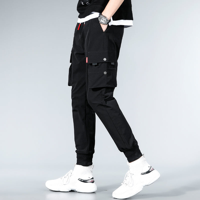 Fleece Lined Padded Warm Keeping Ankle-Tied Korean Style Trendy Cargo Pants - NJN NATURES