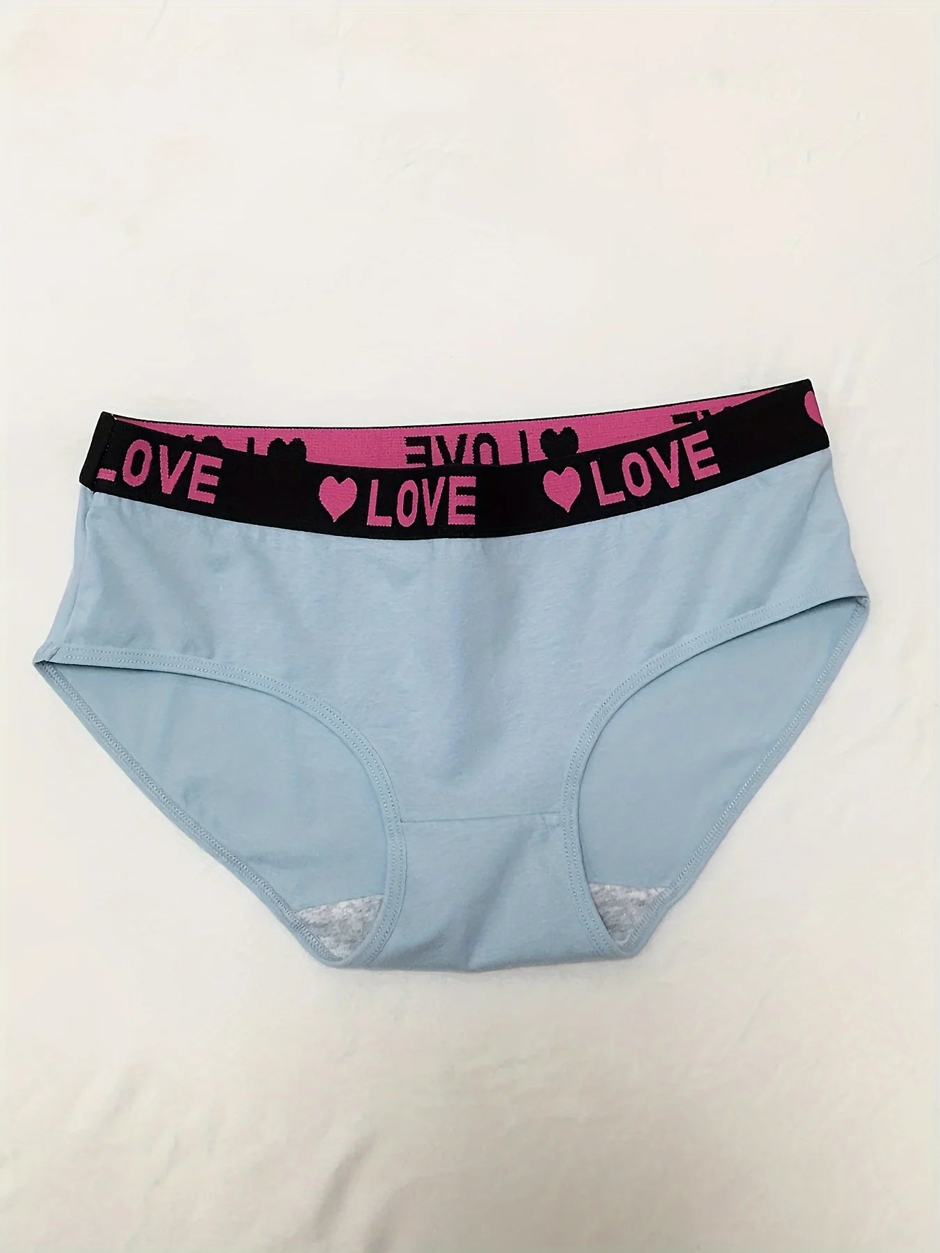 Set of 5 Love Mood Book Tape Panties, Breathable and Comfortable Cotton Plus Size Mid Rise Panties, Women's Lingerie & Lingeriel - NJN NATURES