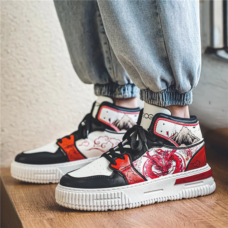 Dropshipping Mens Anime Shoes Cosplay Sneakers Men Casual Shoes High Top Tennis Running Shoes Sneakers for Women Footwear Male - NJN NATURES