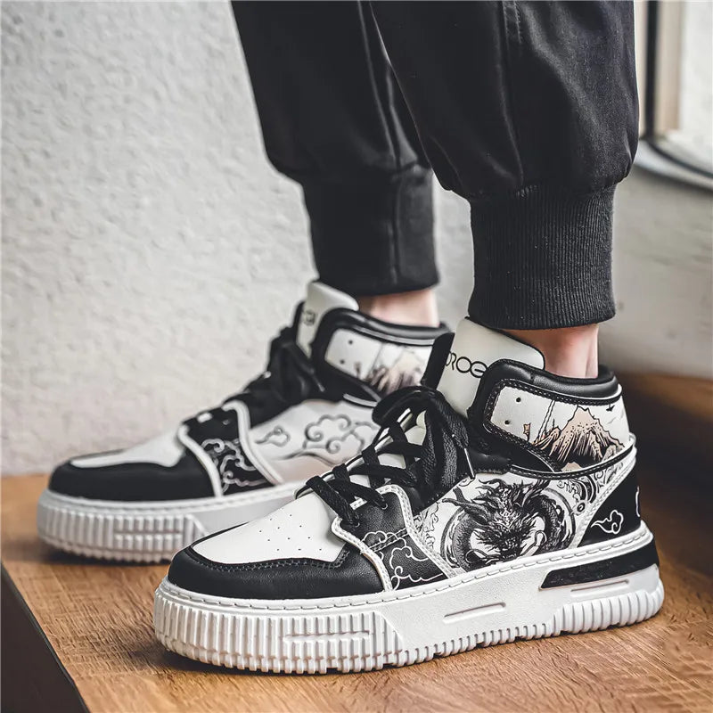 Dropshipping Mens Anime Shoes Cosplay Sneakers Men Casual Shoes High Top Tennis Running Shoes Sneakers for Women Footwear Male - NJN NATURES