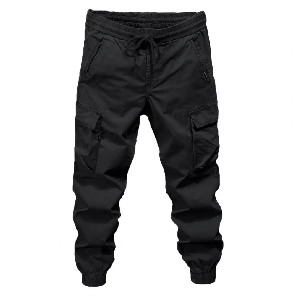 Men Cargo Pants Men Work Casual Pants Men's Spring/autumn Cargo Pants with Elastic Waist Drawstring Featuring for Outdoor - NJN NATURES