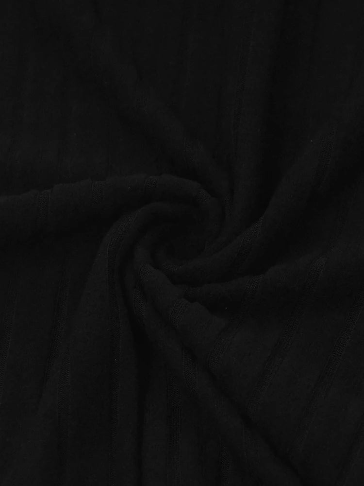 New Sexy Mini Dress For Women Autumn Black Solid Turtleneck Long Sleeves Sheath Dress Club Elegant Bodycon Party Dresses Female - NJN NATURES