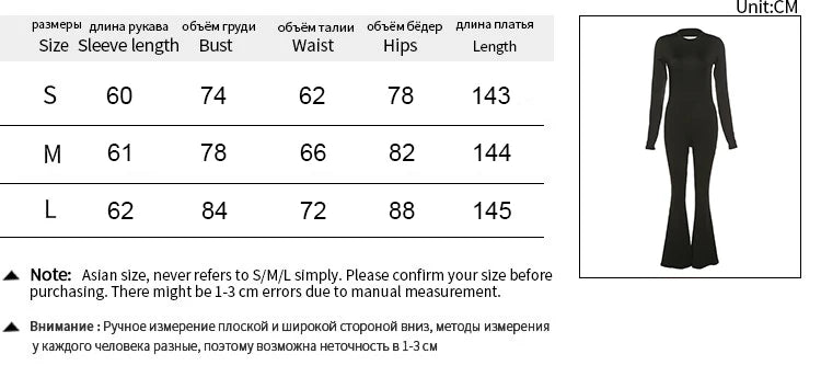 Sexy Backless Jumpsuits Women's Autumn New Solid Long Sleeve Bodycon Black Rompers Fashion Streetwear Casual Slim Female Overall - NJN NATURES
