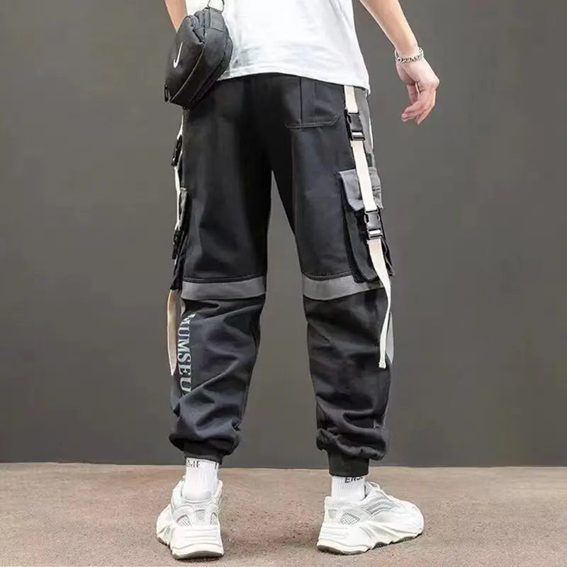 HKSH Male Fashion Tide Darkwear Overalls High Street Versatile Casual Cargo Pants Tactical Loose Leggings Chic Pocket New HK0207 - NJN NATURES