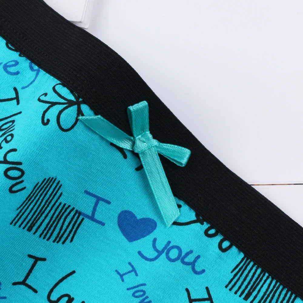 Printed Cute Women's Cotton Underwear Low Waist Women's Underwear Briefs - NJN NATURES