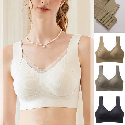 1pcs Women's Bra Breathable Gather Together No Trace Bra No Steel Ring Comfortable Large Size Underwear Vest Sport Bralette - NJN NATURES