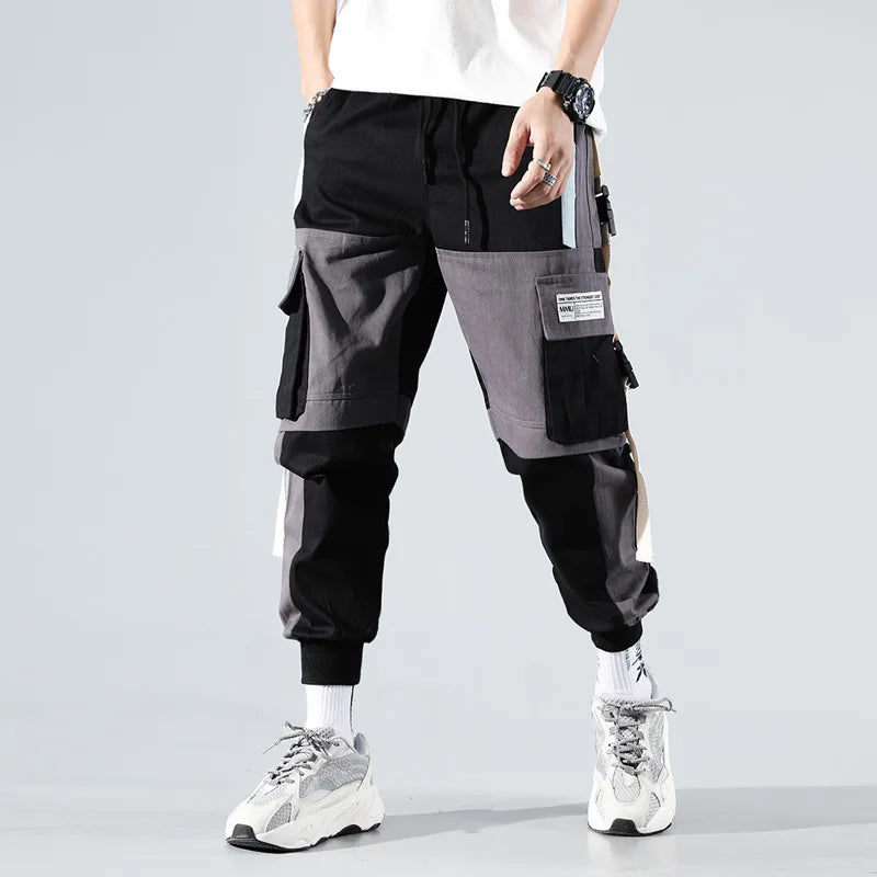 HKSH Male Fashion Tide Darkwear Overalls High Street Versatile Casual Cargo Pants Tactical Loose Leggings Chic Pocket New HK0207 - NJN NATURES