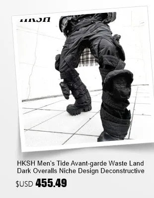 HKSH Male Fashion Tide Darkwear Overalls High Street Versatile Casual Cargo Pants Tactical Loose Leggings Chic Pocket New HK0207 - NJN NATURES