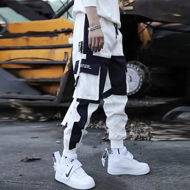 HKSH Male Fashion Tide Darkwear Overalls High Street Versatile Casual Cargo Pants Tactical Loose Leggings Chic Pocket New HK0207 - NJN NATURES