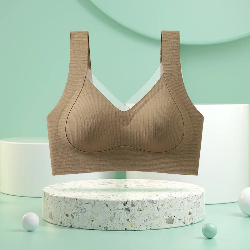 1pcs Women's Bra Breathable Gather Together No Trace Bra No Steel Ring Comfortable Large Size Underwear Vest Sport Bralette - NJN NATURES