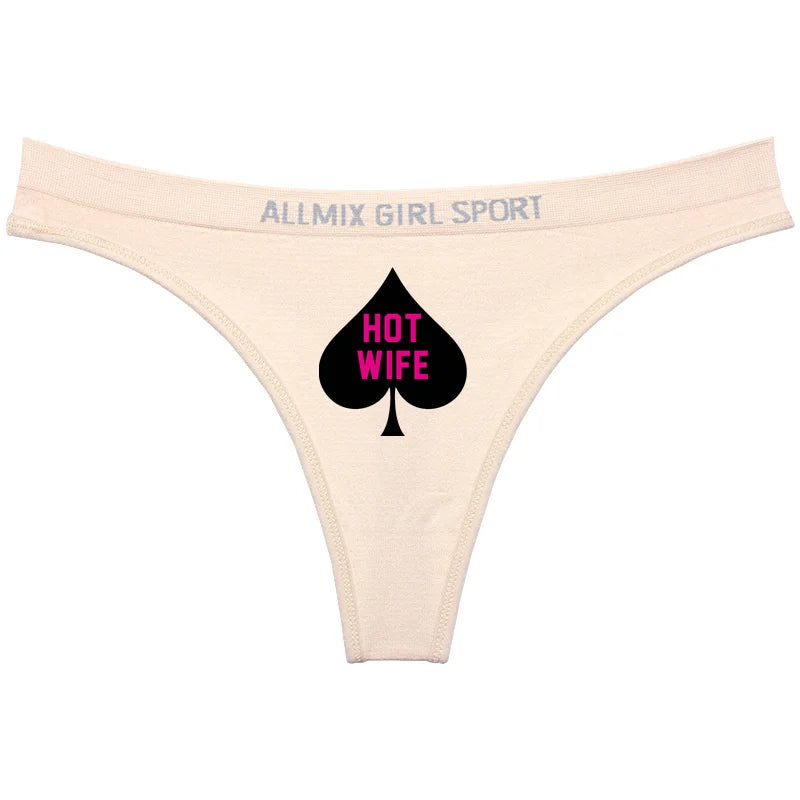 Queen of Spades Sexy Underwear for Women Hot Wife Queen Sports Fitness Seamless Girl's Panties Low Waist Traceless Ladies Brief - NJN NATURES
