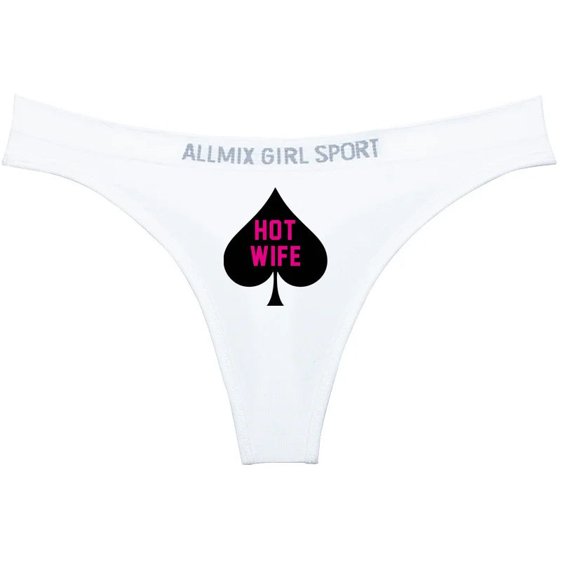 Queen of Spades Sexy Underwear for Women Hot Wife Queen Sports Fitness Seamless Girl's Panties Low Waist Traceless Ladies Brief - NJN NATURES