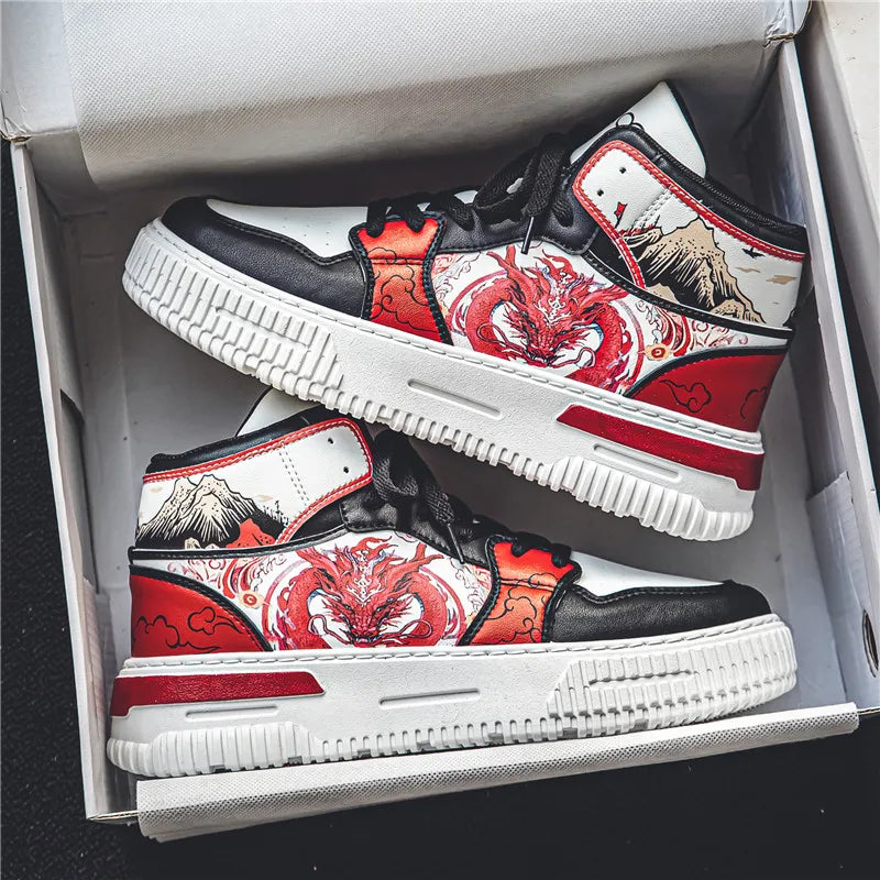 Dropshipping Mens Anime Shoes Cosplay Sneakers Men Casual Shoes High Top Tennis Running Shoes Sneakers for Women Footwear Male - NJN NATURES