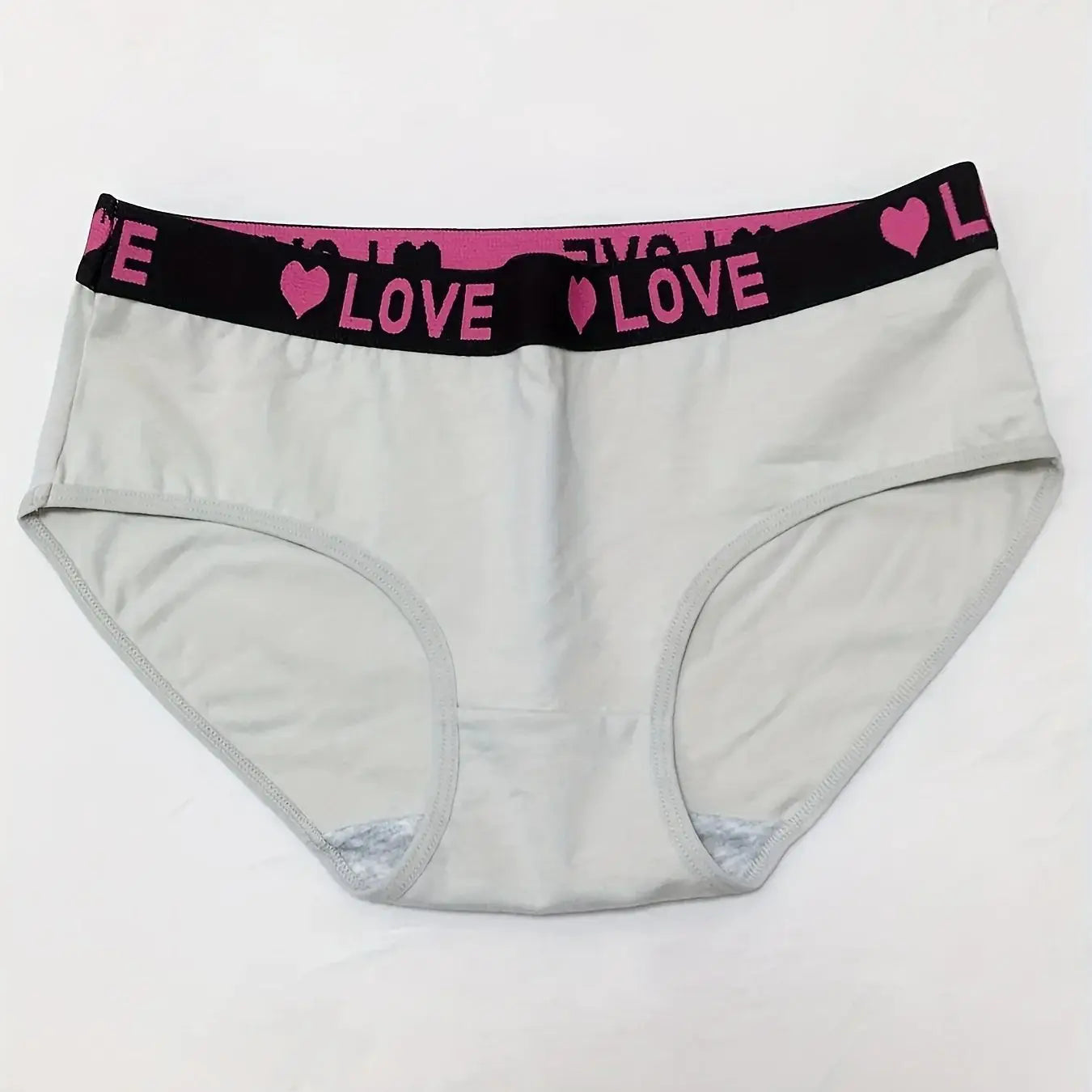 Set of 5 Love Mood Book Tape Panties, Breathable and Comfortable Cotton Plus Size Mid Rise Panties, Women's Lingerie & Lingeriel - NJN NATURES