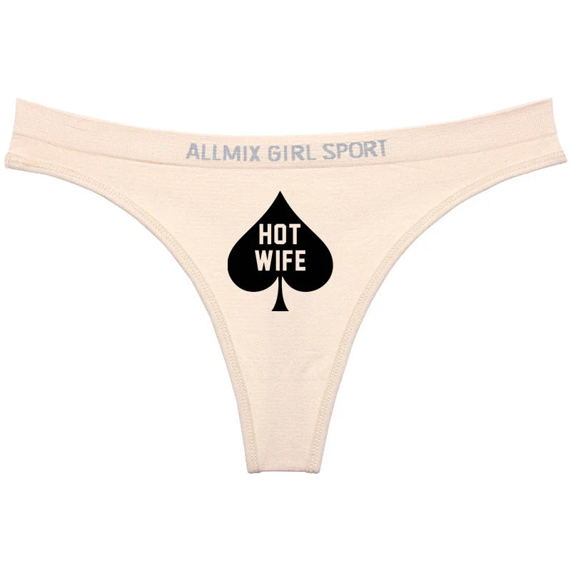 Queen of Spades Sexy Underwear for Women Hot Wife Queen Sports Fitness Seamless Girl's Panties Low Waist Traceless Ladies Brief - NJN NATURES