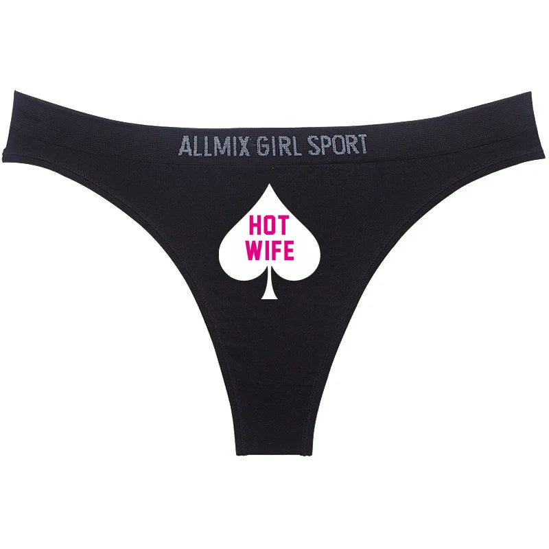 Queen of Spades Sexy Underwear for Women Hot Wife Queen Sports Fitness Seamless Girl's Panties Low Waist Traceless Ladies Brief - NJN NATURES