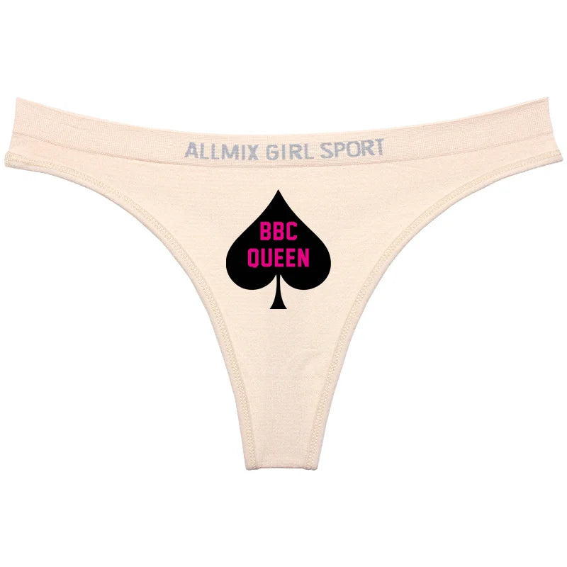 Queen of Spades Sexy Underwear for Women Hot Wife Queen Sports Fitness Seamless Girl's Panties Low Waist Traceless Ladies Brief - NJN NATURES
