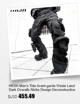 HKSH Male Fashion Tide Darkwear Overalls High Street Versatile Casual Cargo Pants Tactical Loose Leggings Chic Pocket New HK0207 - NJN NATURES