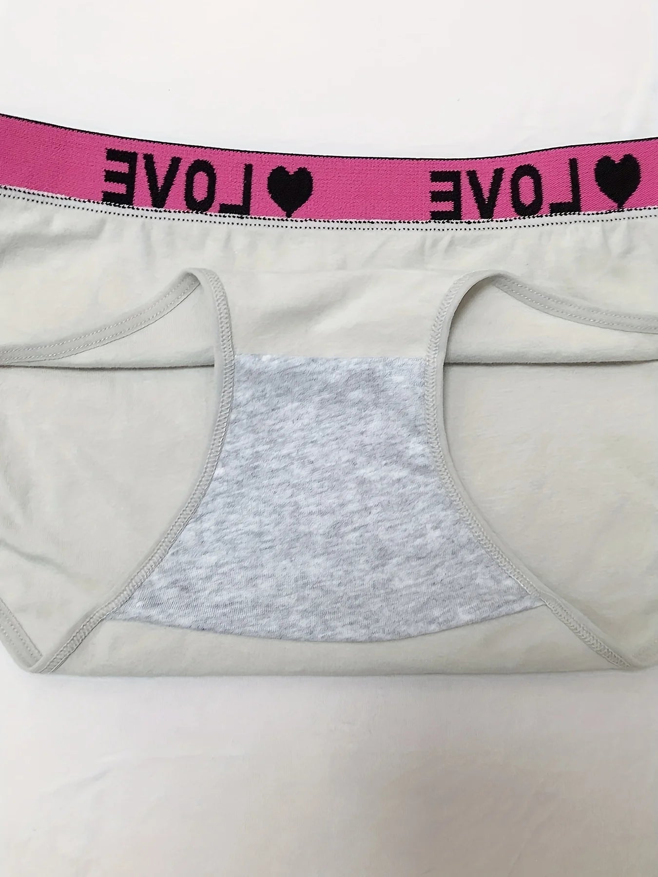 Set of 5 Love Mood Book Tape Panties, Breathable and Comfortable Cotton Plus Size Mid Rise Panties, Women's Lingerie & Lingeriel - NJN NATURES