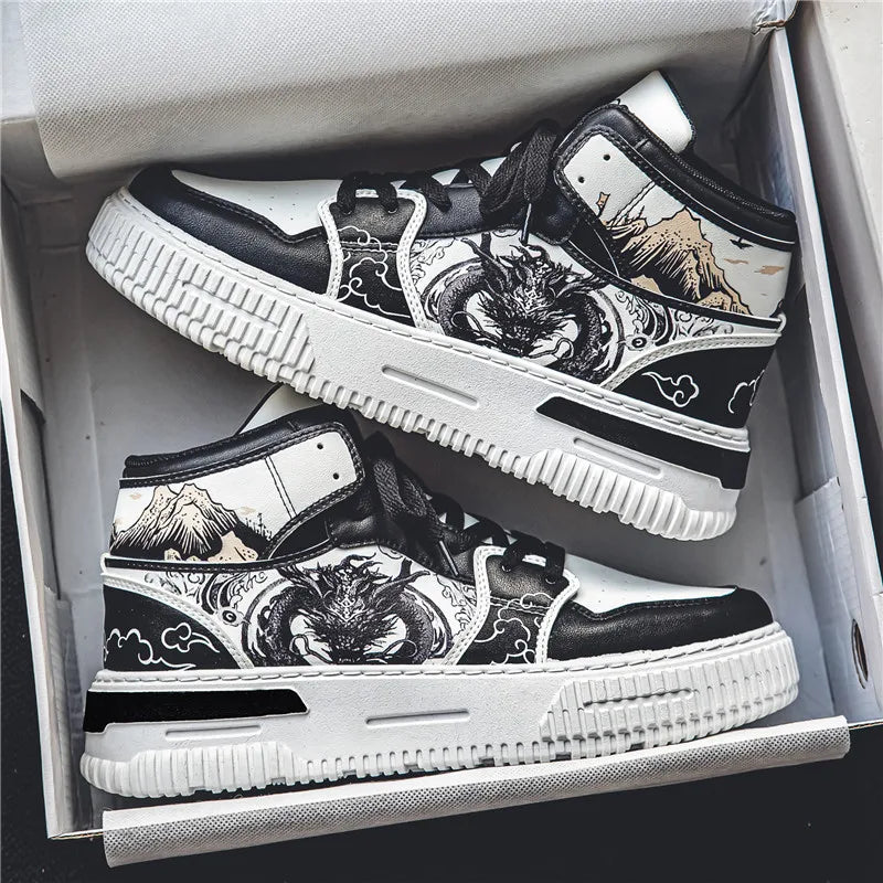 Dropshipping Mens Anime Shoes Cosplay Sneakers Men Casual Shoes High Top Tennis Running Shoes Sneakers for Women Footwear Male - NJN NATURES