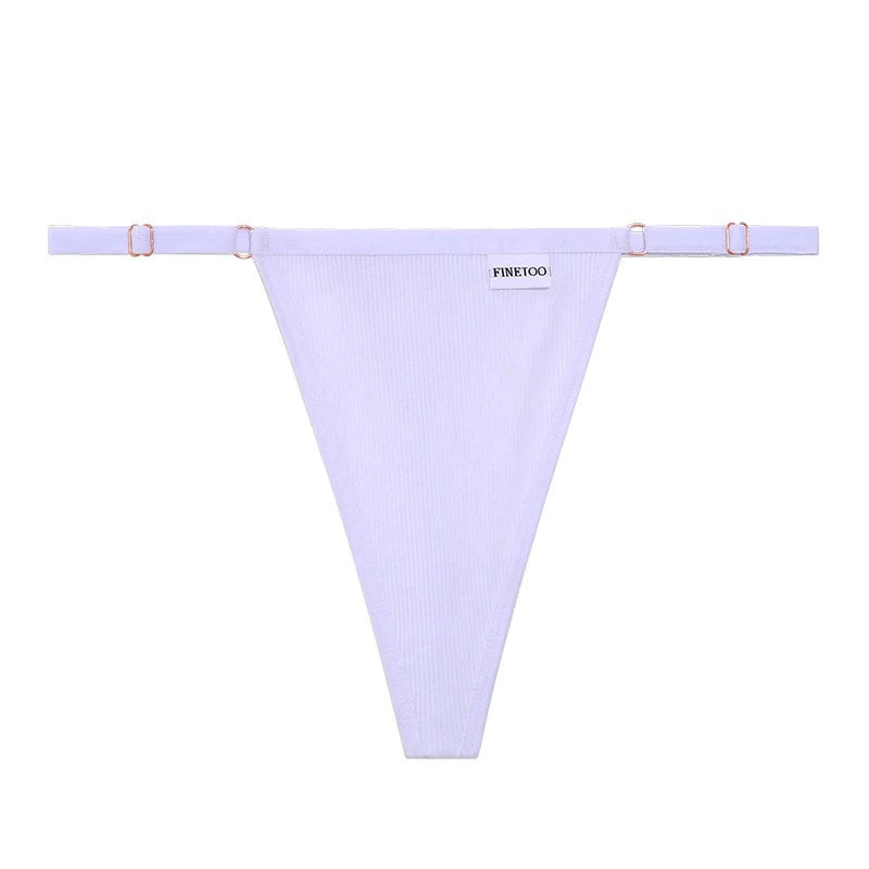 FINETOO Cotton G String Adjustable Women's Panties Sexy Panties Low Waist Seamless Thongs Woman Lingerie Tangas Mujer S-XL - NJN NATURES