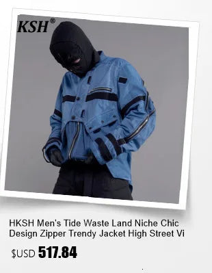 HKSH Male Fashion Tide Darkwear Overalls High Street Versatile Casual Cargo Pants Tactical Loose Leggings Chic Pocket New HK0207 - NJN NATURES