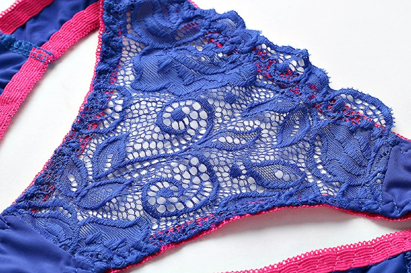 Bra & BrIef Sets Floral Lace Push Up Bra Sexy Bow Tie Intimates Fashionable Gathering thick cup G-string underpants - NJN NATURES