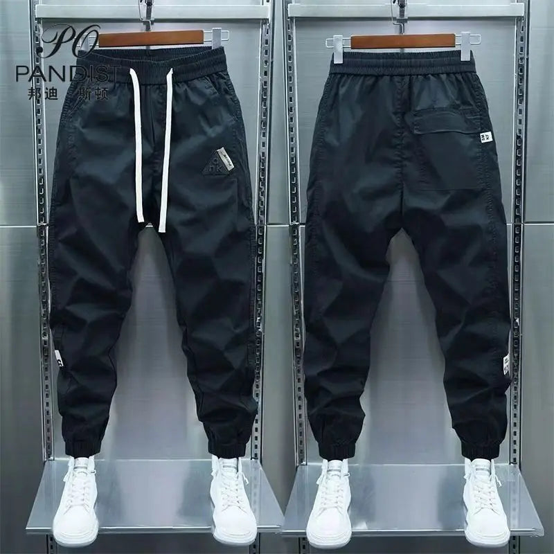 Autumn Winter Men's Casual Pants Elastic Waist Tracksuit Trendy Fleece Velvet Jogging Workout Tracksuit Men Bottom Trousers Male - NJN NATURES