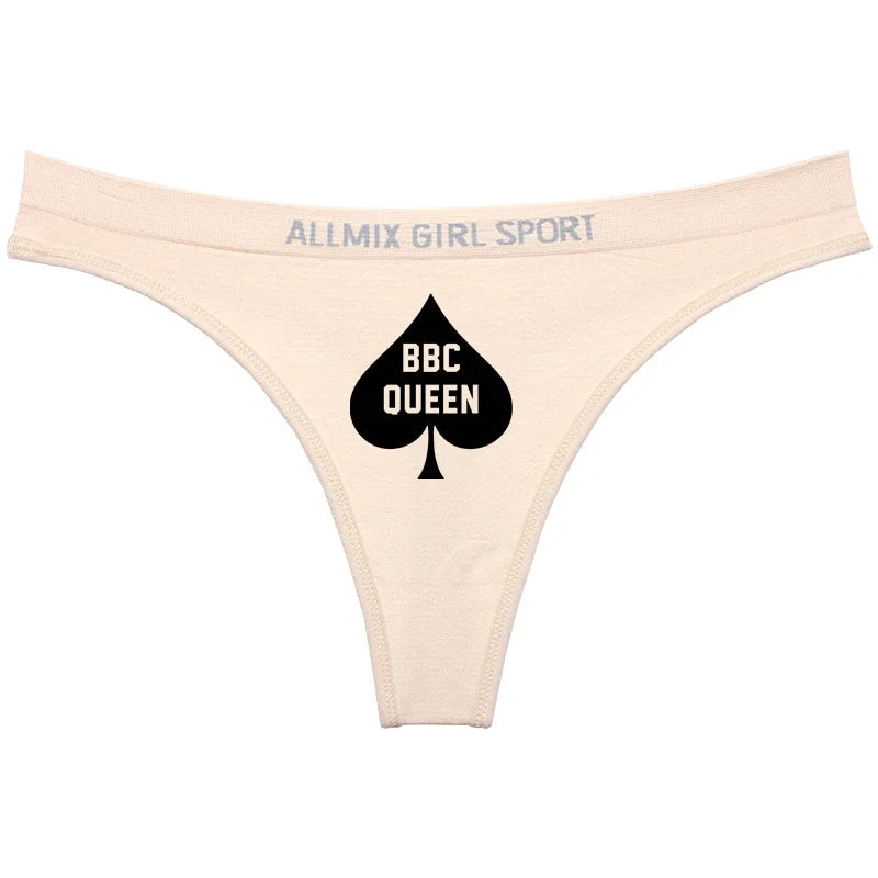 Queen of Spades Sexy Underwear for Women Hot Wife Queen Sports Fitness Seamless Girl's Panties Low Waist Traceless Ladies Brief - NJN NATURES