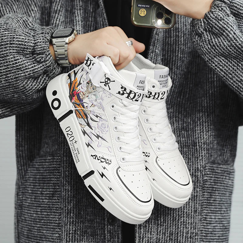 Dropshipping Mens Anime Shoes Cosplay Sneakers Men Casual Shoes High Top Tennis Running Shoes Sneakers for Women Footwear Male - NJN NATURES