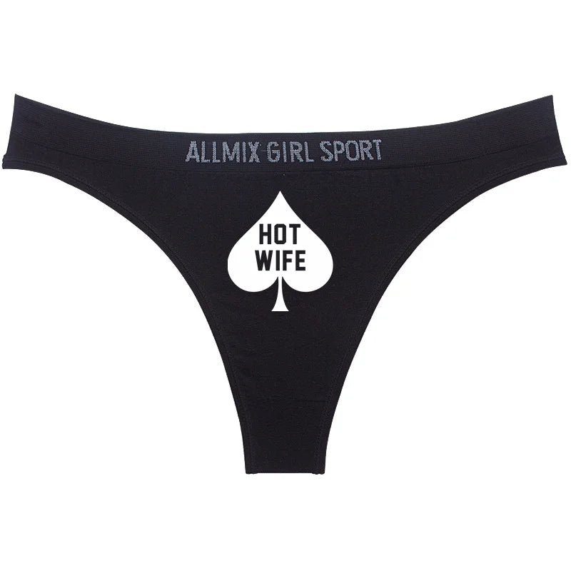 Queen of Spades Sexy Underwear for Women Hot Wife Queen Sports Fitness Seamless Girl's Panties Low Waist Traceless Ladies Brief - NJN NATURES