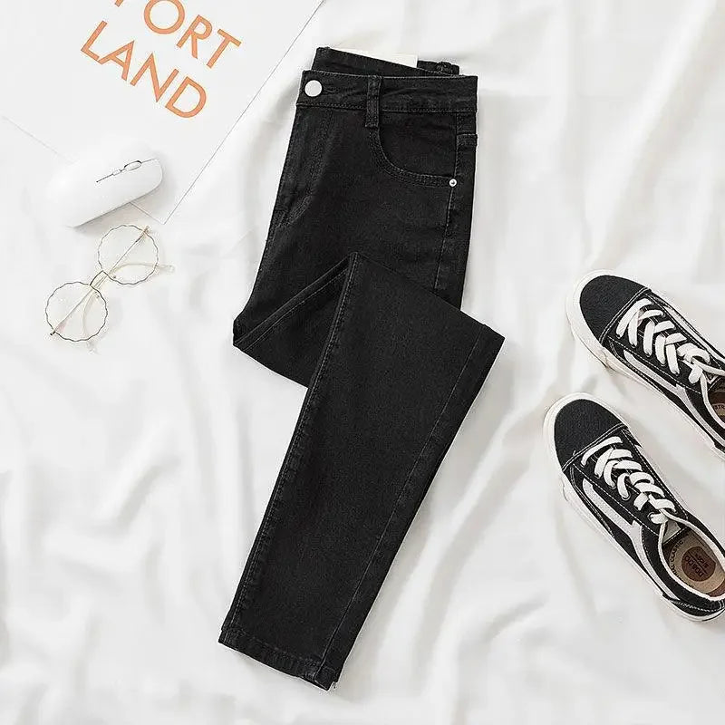 Black Grey Jeans Women's fantastic Pants , Long Pants Slim Fit - NJN NATURES