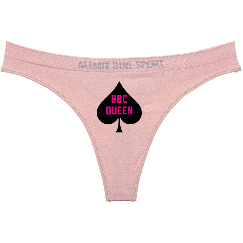 Queen of Spades Sexy Underwear for Women Hot Wife Queen Sports Fitness Seamless Girl's Panties Low Waist Traceless Ladies Brief - NJN NATURES