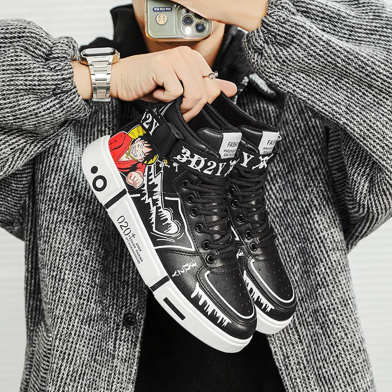 Dropshipping Mens Anime Shoes Cosplay Sneakers Men Casual Shoes High Top Tennis Running Shoes Sneakers for Women Footwear Male - NJN NATURES