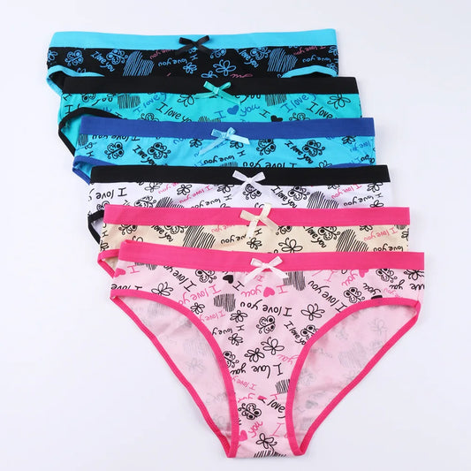 Printed Cute Women's Cotton Underwear Low Waist Women's Underwear Briefs - NJN NATURES